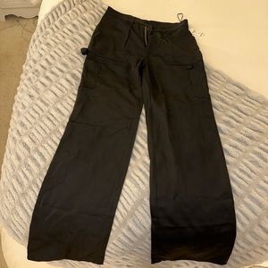 Black satin dress pants NWTG